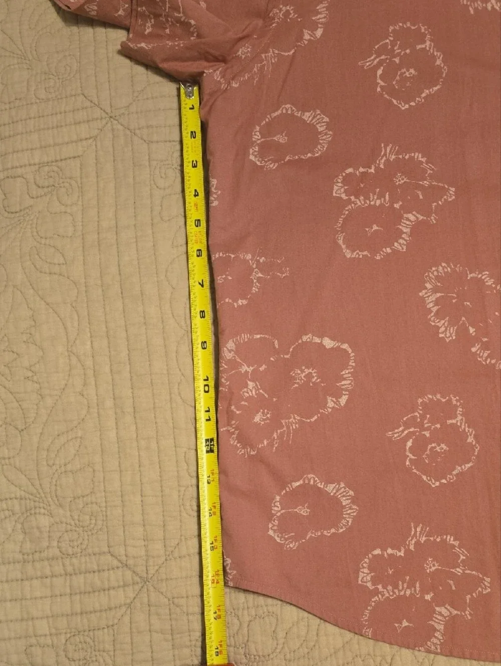 Banana Republic Men's Slim Fit Short Sleeve Shirt XL Pink Abstract Floral